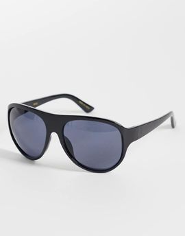 Mango Mango oversized aviator sunglasses in black