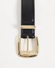 Mango Mango oversized buckle belt in black - 3
