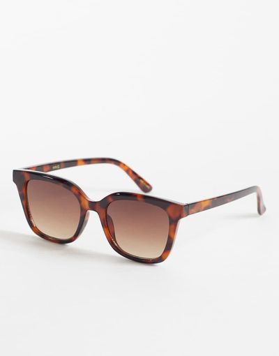 Mango Mango oversized sunglasses in tortoiseshell-Brown