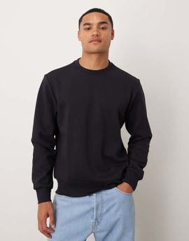 Mango Mango oversized sweatshirt in black-Navy