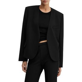 MANGO MANGO Padded Shoulder Collarless Jacket