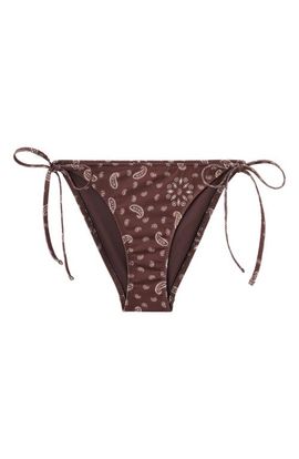 MANGO MANGO Paisley Tie Side Bikini Bottoms
