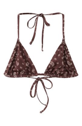 MANGO MANGO Paisley Triangle Bikini Top