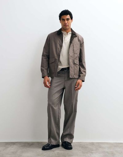 Mango Mango parka jacket in gray