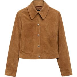 MANGO MANGO Patch Pocket Suede Jacket