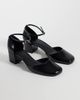Mango Mango patent leather effect round toe block heel shoes in black - 2