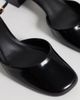 Mango Mango patent leather effect round toe block heel shoes in black - 4