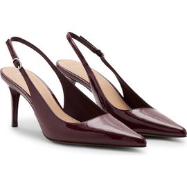 MANGO MANGO Patent Leather Pointed Toe Slingback Pump