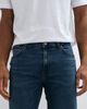 Mango Mango Patrick slim fit jeans in dark blue - 4