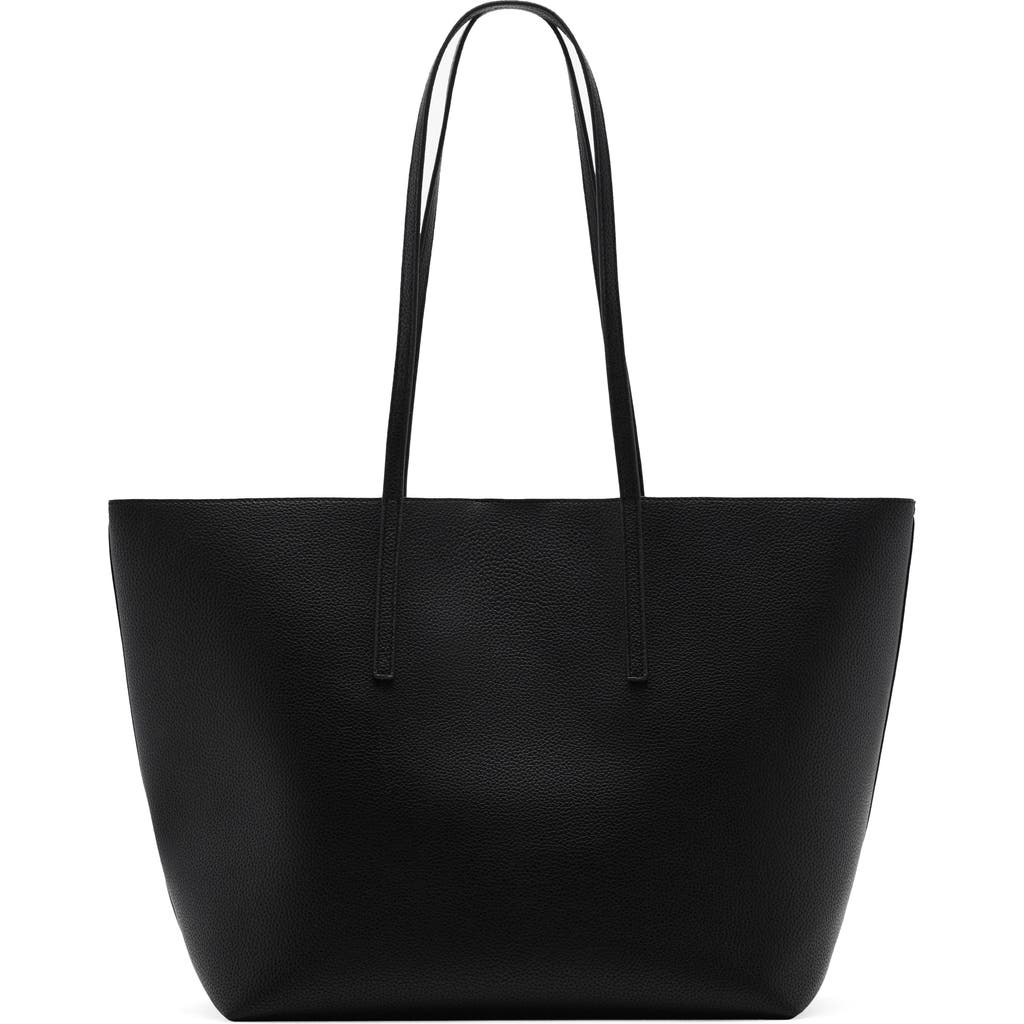 MANGO MANGO Pebble Faux Leather Shopper Bag