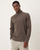Mango Mango performance high neck long sleeve thermal T-shirt in mushroom-Brown - 1