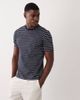 Mango Mango performance striped crew neck T-shirt in navy - 1
