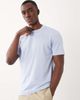 Mango Mango performance striped crew neck T-shirt in pale blue - 1