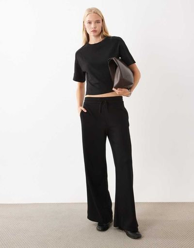 Mango Mango Pico straight pants in black - part of a set