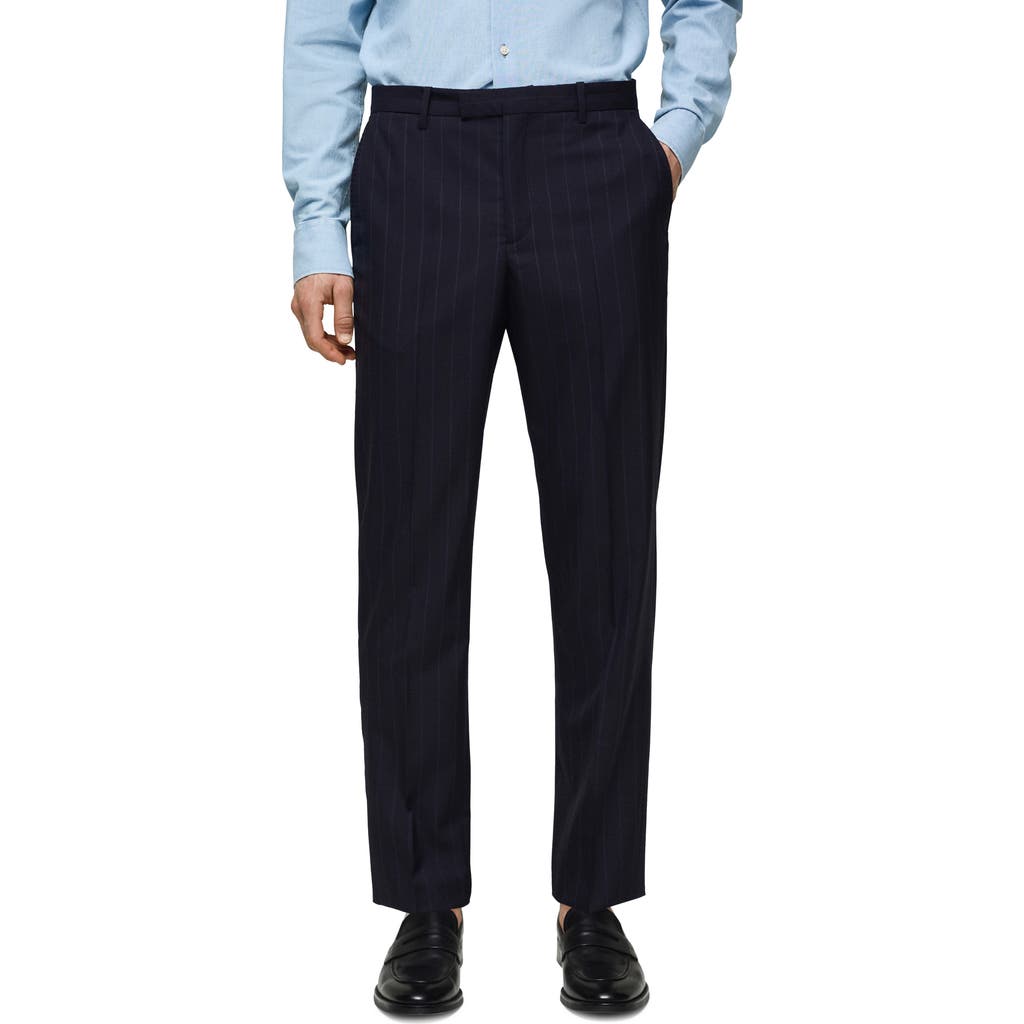MANGO MANGO Pinstripe Virgin Wool Suit Pants