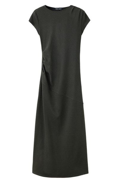 MANGO MANGO Plaid A-Line Midi Dress