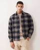 Mango Mango plaid shacket in navy - 1