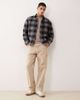 Mango Mango plaid shacket in navy - 2