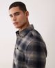Mango Mango plaid shacket in navy - 3