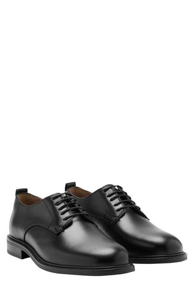 MANGO MANGO Plain Toe Leather Derby