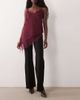 Mango Mango pleat front flared pants in black - 1