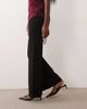 Mango Mango pleat front flared pants in black - 2