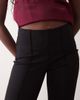 Mango Mango pleat front flared pants in black - 3