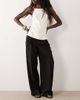 Mango Mango pleat front tailored pants in black - 1