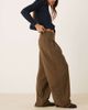 Mango Mango pleat front tailored pants in khaki green - 2