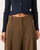 Mango Mango pleat front tailored pants in khaki green - 3