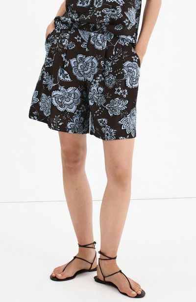 MANGO MANGO Pleated Floral Shorts