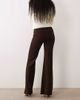 Mango Mango pleated front flared pants in brown - 4