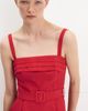 MANGO MANGO Pleated Linen Blend Jumpsuit with Belt - 3