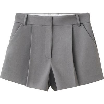 MANGO MANGO Pleated Straight Leg Shorts