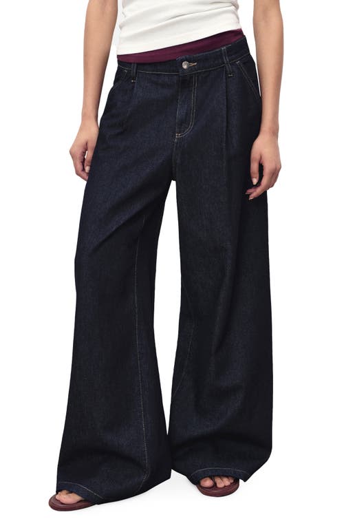 MANGO MANGO Pleated Wide Leg Jeans