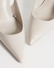 Mango Mango pointed heeled slingback pumps in beige-Neutral - 4