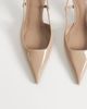 Mango Mango pointed heeled slingback pumps in beige-pink - 2
