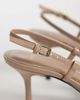 Mango Mango pointed heeled slingback pumps in beige-pink - 3