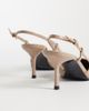 Mango Mango pointed heeled slingback pumps in beige-pink - 4