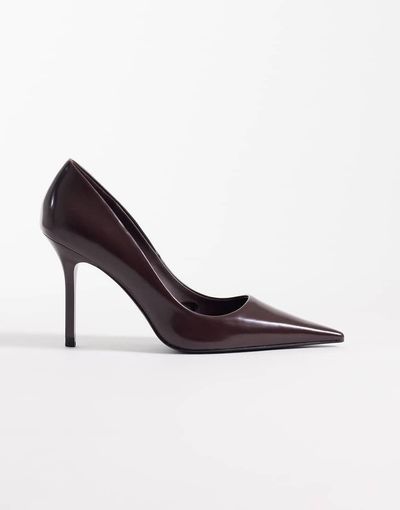 Mango Mango pointed pumps in burgundy-Red