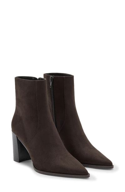 MANGO MANGO Pointed Toe Faux Leather Ankle Boot