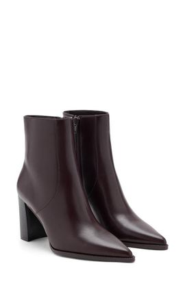 MANGO MANGO Pointed Toe Faux Leather Ankle Bootie