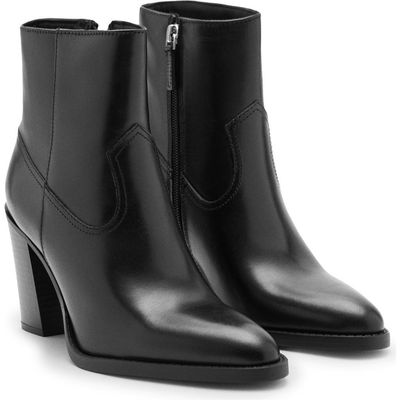 MANGO MANGO Pointed Toe Leather Bootie