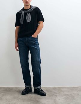 Mango Mango Pola straight jean in dark blue
