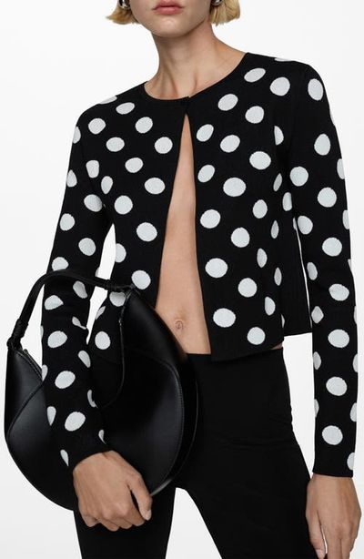 MANGO MANGO Polka Dot Cardigan