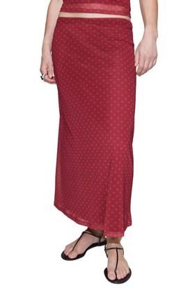 MANGO MANGO Polka Dot Tulle Maxi Skirt