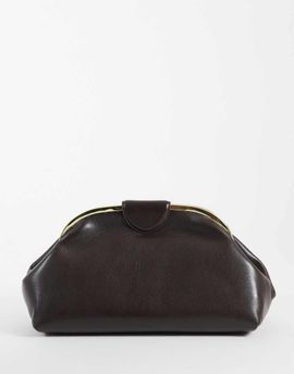 Mango Mango pouch clutch purse in chocolate-Brown