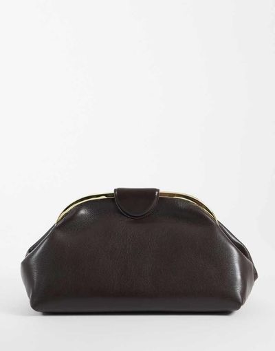 Mango Mango pouch clutch purse in chocolate-Brown
