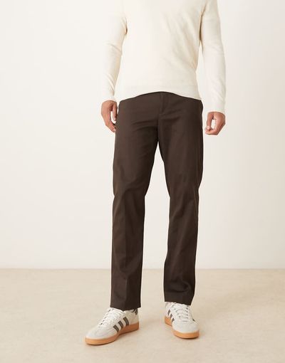 Mango Mango premium tailored pants in deep brown