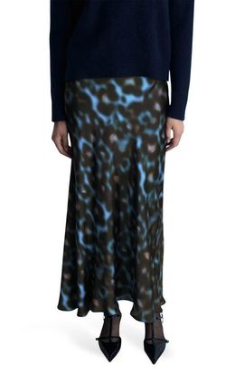 MANGO MANGO Print Satin Maxi Skirt